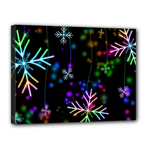 Snowflakes Canvas 16  X 12  (stretched) by HermanTelo