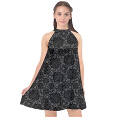 Thorns Have Roses Halter Neckline Chiffon Dress  by WensdaiAmbrose