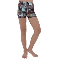 Texture Artwork Mural Murals Art Kids  Lightweight Velour Yoga Shorts by Sapixe