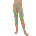 Checkerboard Pastel Squares Kids  Lightweight Velour Leggings View1