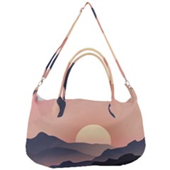 Sunset Sky Sun Graphics Removal Strap Handbag by HermanTelo