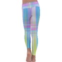 Texture Abstract Squqre Chevron Kids  Lightweight Velour Classic Yoga Leggings View4