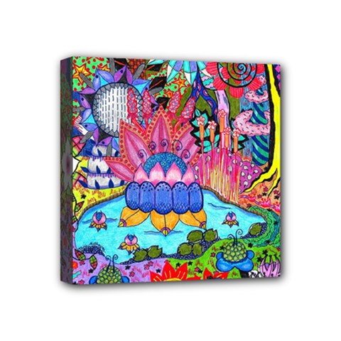 Pond Abstract  Mini Canvas 4  X 4  (stretched) by okhismakingart
