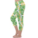 Green Pattern Retro Wallpaper Capri Winter Leggings  View2