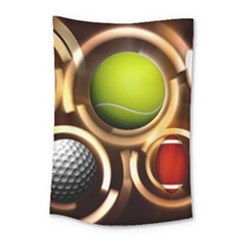 Sport Ball Tennis Golf Football Small Tapestry by Bajindul