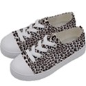 3d Leopard Print Black Brown  Kids  Low Top Canvas Sneakers View2