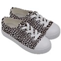3d Leopard Print Black Brown  Kids  Low Top Canvas Sneakers View3