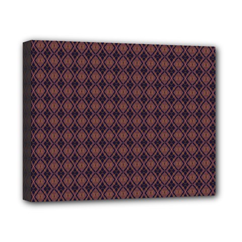 Argyle Dark Purple Yellow Pattern Canvas 10  X 8  (stretched) by BrightVibesDesign