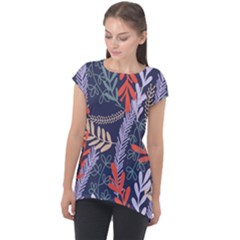 Summer Leaves Cap Sleeve High Low Top by charliecreates