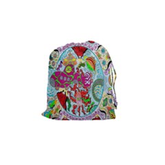 Supersonic Volcanic Splash Drawstring Pouch (small) by chellerayartisans