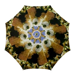 Yellow Snowball Branch Golf Umbrellas by okhismakingart
