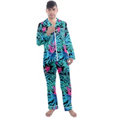 Leaves  Men s Satin Pajamas Long Pants Set by Sobalvarro