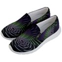 Fractal Fantasy Texture Purple Women s Lightweight Slip Ons View2