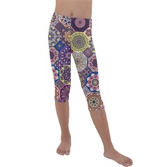 Oriental Kids  Lightweight Velour Capri Leggings  by Sobalvarro