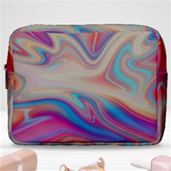 Multi Color Liquid Background Make Up Pouch (large) by Pakrebo