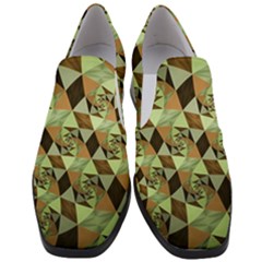 Fractal Mosaic Abstract Fractal Art Women Slip On Heel Loafers by Pakrebo