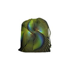 Fractal Abstract Design Fractal Art Drawstring Pouch (small) by Pakrebo