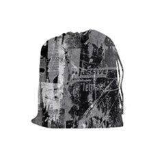 Urban Graffiti Drawstring Pouch (large) by ArtistRoseanneJones