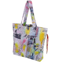 Graffiti Graphic Drawstring Tote Bag by ArtistRoseanneJones