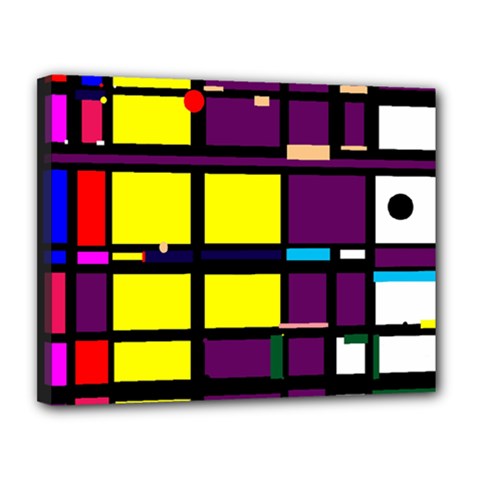 Design Pattern Colors Colorful Canvas 14  X 11  (stretched) by Pakrebo