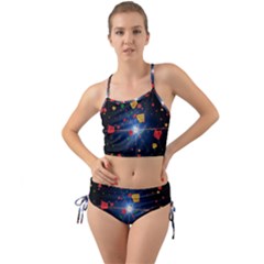 Technology Background Pattern Mini Tank Bikini Set by Pakrebo