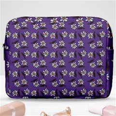 Daisy Purple Make Up Pouch (large) by snowwhitegirl