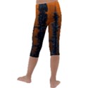 Skyline Future Graphic Sketchbook Kids  Lightweight Velour Capri Leggings  View4