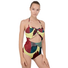 Moonscape Scallop Top Cut Out Swimsuit by bloomingvinedesign