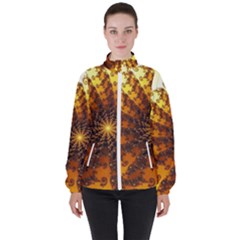 Background Colorful Graphic Design Women s High Neck Windbreaker by Pakrebo