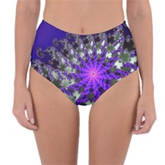 Fractal Rendering Digital Art Reversible High-waist Bikini Bottoms by Pakrebo