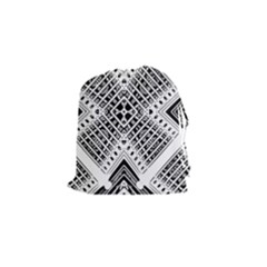 Pattern Tile Repeating Geometric Drawstring Pouch (small) by Pakrebo