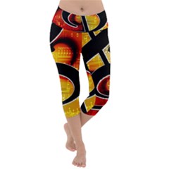 Clef Music Lines Notenblatt Lightweight Velour Capri Yoga Leggings by HermanTelo