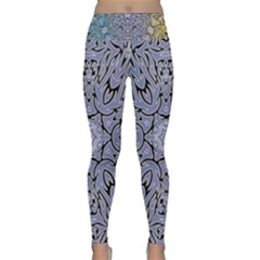 Mosaic Pattern Lightweight Velour Classic Yoga Leggings by Bajindul