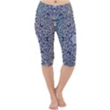 Mosaic Pattern Lightweight Velour Cropped Yoga Leggings View1
