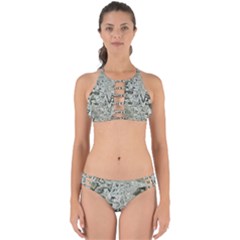 Abstract Stone Texture Perfectly Cut Out Bikini Set by Bajindul