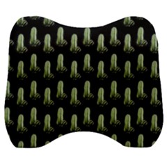 Cactus Black Pattern Velour Head Support Cushion by snowwhitegirl