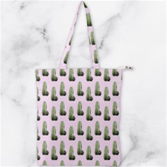 Cactus Pink Pattern Double Zip Up Tote Bag by snowwhitegirl
