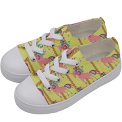 Unicorn Carousel Kids  Low Top Canvas Sneakers by VeataAtticus