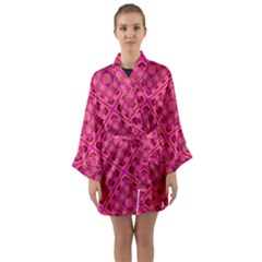 Pink Geometric  Long Sleeve Kimono Robe by VeataAtticus