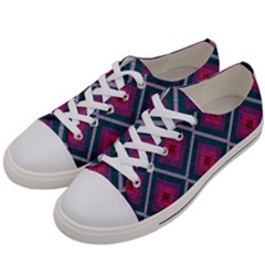 Purple Textile And Fabric Pattern Women s Low Top Canvas Sneakers by Pakrebo