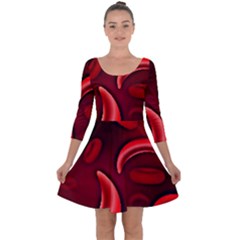 Cells All Over  Quarter Sleeve Skater Dress by shawnstestimony