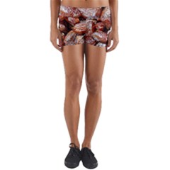 Dates Fruit Sweet Dry Food Yoga Shorts by Pakrebo