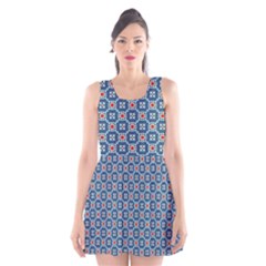 Geometric Tile Scoop Neck Skater Dress by Mariart