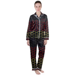 Germany Flag Hexagon Satin Long Sleeve Pyjamas Set by HermanTelo