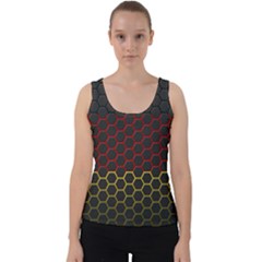 Germany Flag Hexagon Velvet Tank Top by HermanTelo