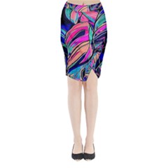 Tropical Leaves Resize 2000x2000 Same A3580b Midi Wrap Pencil Skirt by Sobalvarro