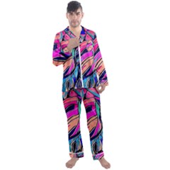 Tropical Leaves Resize 2000x2000 Same A3580b Men s Satin Pajamas Long Pants Set by Sobalvarro