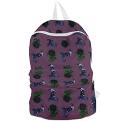 Gothic Girl Rose Mauve Pattern Foldable Lightweight Backpack by snowwhitegirl