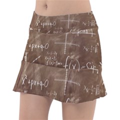 Mathematics Brown Tennis Skirt by snowwhitegirl