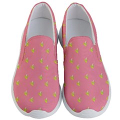 Peeled Banana On Pink Men s Lightweight Slip Ons by snowwhitegirl